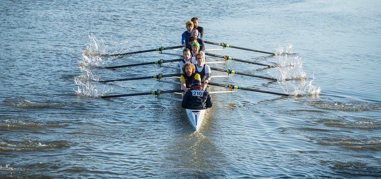 Cantabs Senior Men racing the Fairbairn Cup 2024